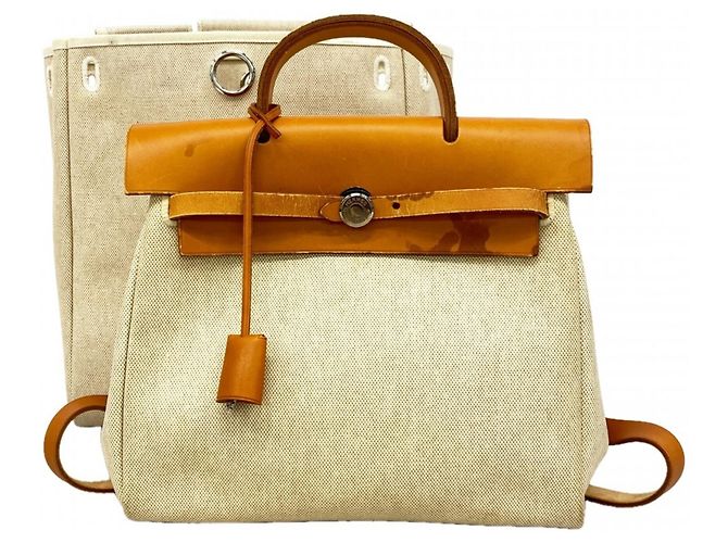 Hermès Hermes Herbag Ad PM Rucksack in Natural