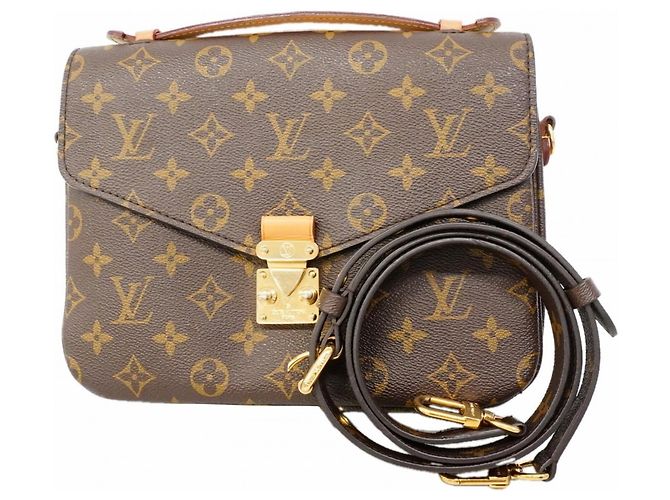 Borsa Louis Vuitton Monogram Pochette Metis MM Marrone