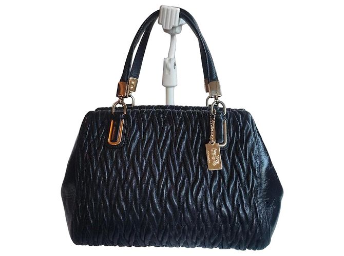 Coach Borsa Satchel in pelle nera Nero