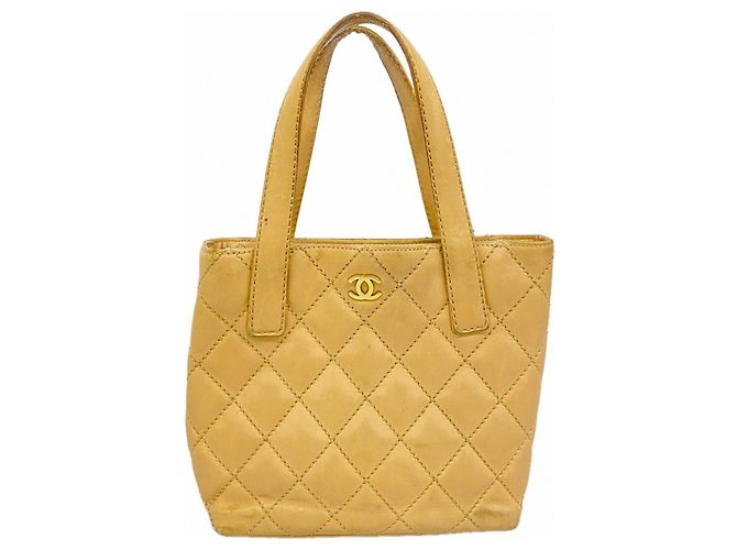 Chanel Tote Bag aus beigem Lammleder