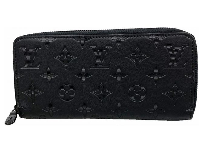 Zippy Portafoglio lungo Louis Vuitton Monogram Shadow Nero