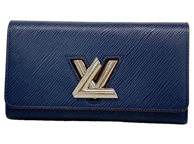 Twist Louis Vuitton Epi Leather Long Wallet Navy blue