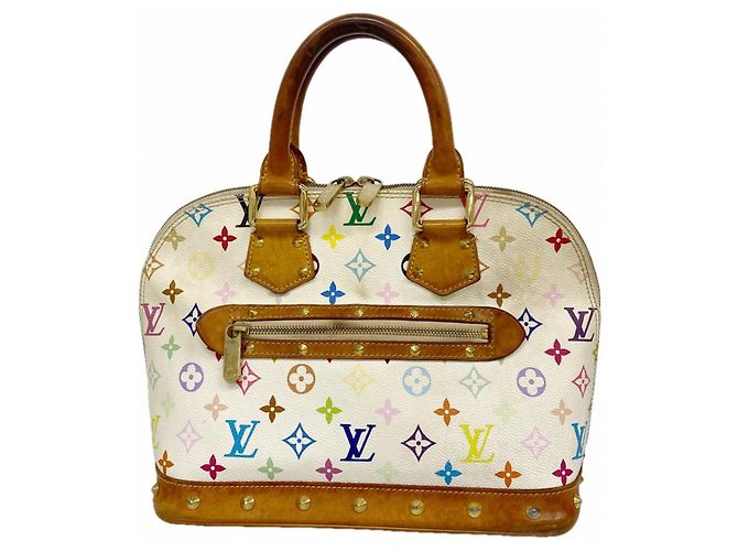 Louis Vuitton Alma Monogram Multicolor Handtasche Weiß