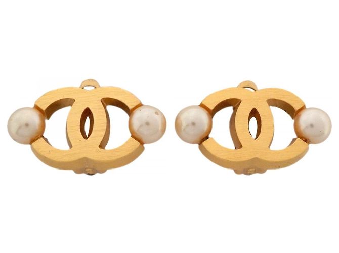 Orecchini a clip placcati in oro Chanel D'oro