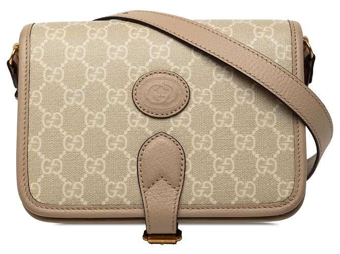 Gucci Beige Mini GG Supreme Interlocking G Crossbody