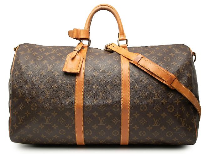 Louis Vuitton Marrom Monogram Keepall Bandouliere 55