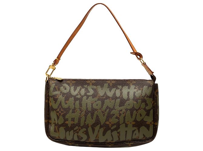 Louis Vuitton Marrone Stephen Sprouse Monogram Graffiti Pochette Accessoires