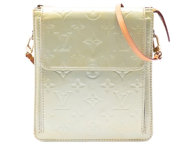 Louis Vuitton White Monogram Vernis Mat Mott Blanco