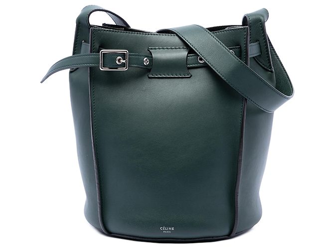 Céline Borsa a tracolla a secchiello Celine Big Bag in pelle verde Verde scuro