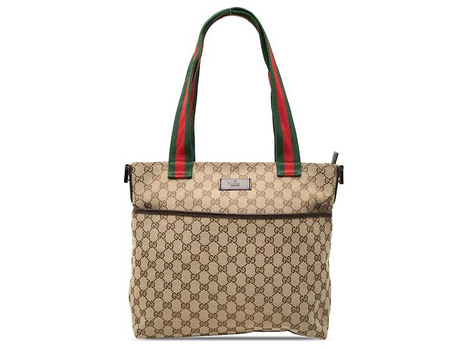 Bolso Gucci Beige GG Canvas Web