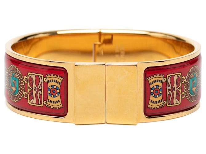 Bracciale Hermès Red Wide Enamel Emaille Loquet GM 