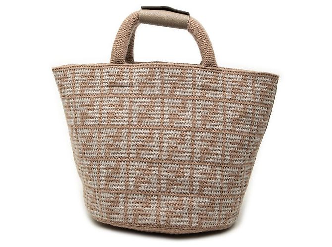Fendi Beige Zucca Kaschmir Shopper Tote