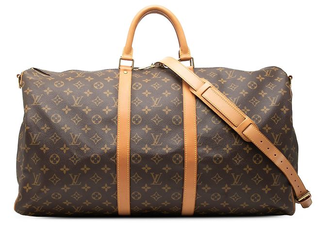 Louis Vuitton Marrom Monogram Keepall Bandouliere 55