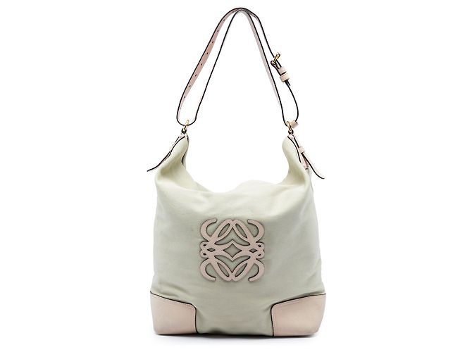 Bolsa de ombro LOEWE em lona marrom Anagram