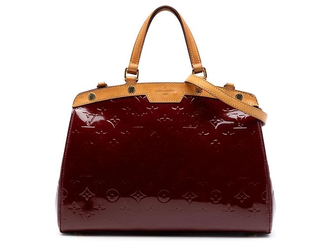 Louis Vuitton Red Monogram Vernis Brea MM Rosso Bordò