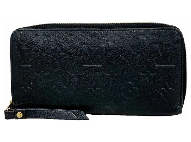 Louis Vuitton Monogram Empreinte Zippy Wallet Black