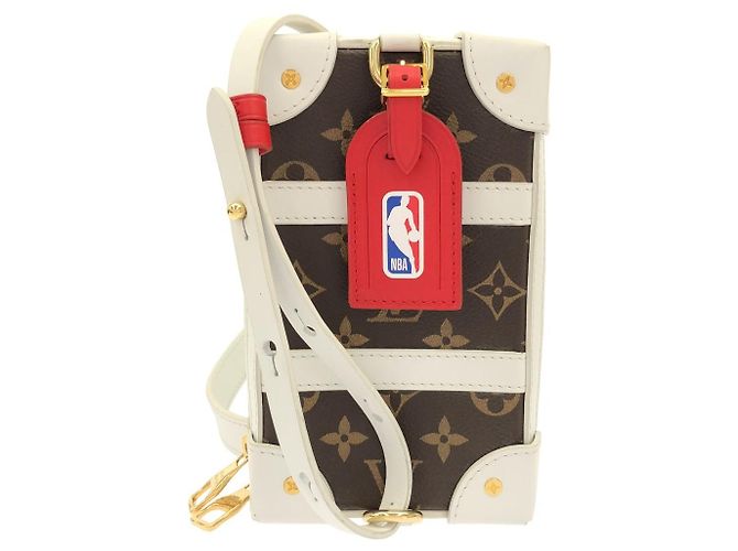 Bolsa de ombro Louis Vuitton Soft Trunk Phone Box Monogram Marrom