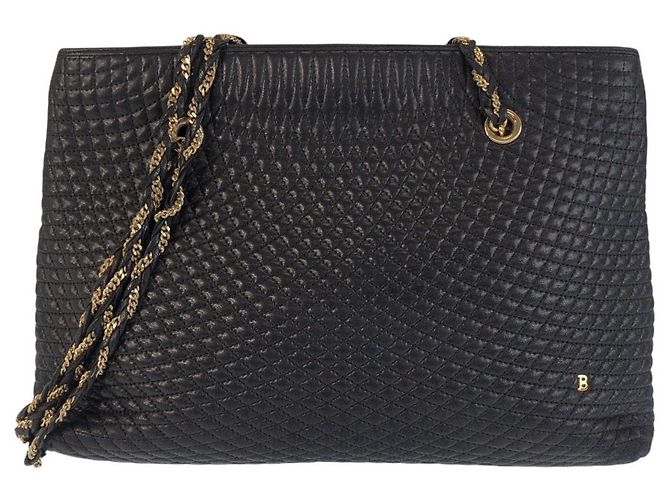 Sac cabas en cuir BALLY Noir