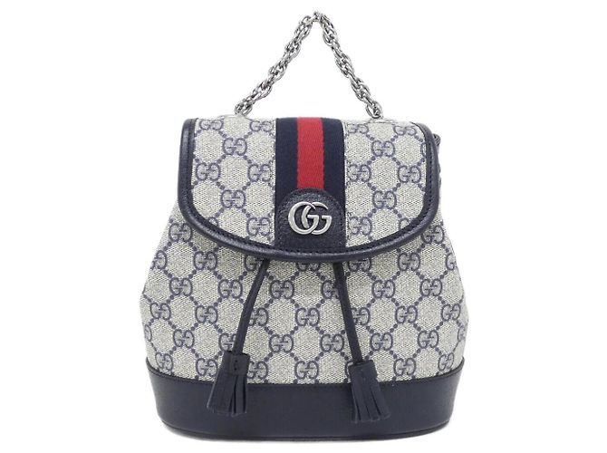 Gucci Ophidia GG Supreme Canvas Leather Backpack