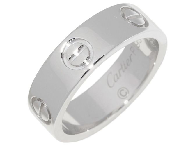 Cartier LOVE Ring Pt950 Größe 51 Silber Metallisch