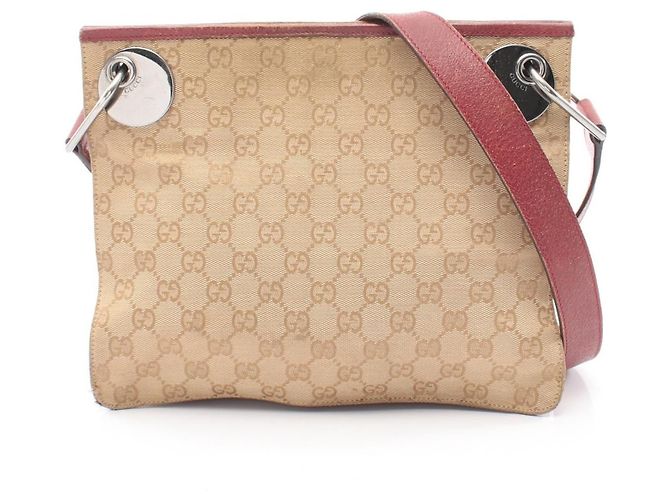 Borsa a Spalla Gucci GG Canvas Marrone Beige