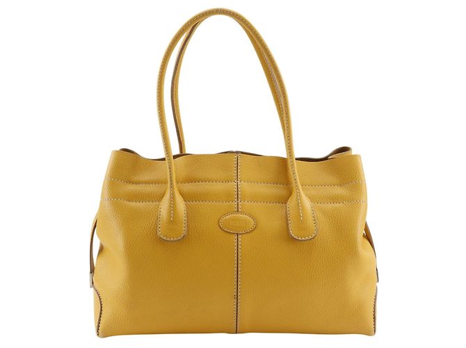 Tod's Tod’s D Bag Leder Tragetasche Gelb