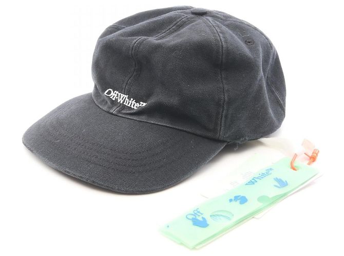 Off White Boné de baseball OFF-WHITE BOOKISH OW em algodão Preto