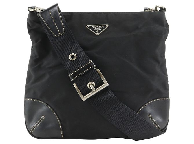Borsa a tracolla in nylon Prada Nero