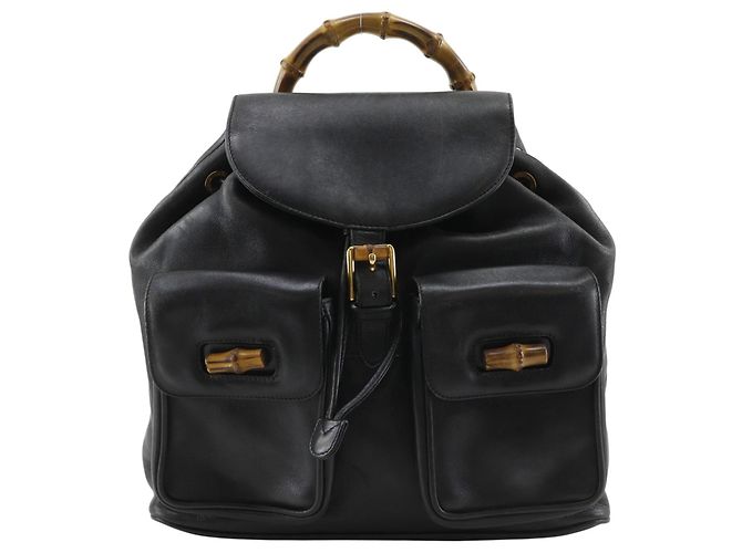 Gucci Leather Backpack Black