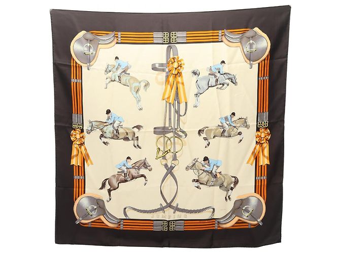 Hermès Pañuelo de seda Carré90 Jumping Hermes Multicolor