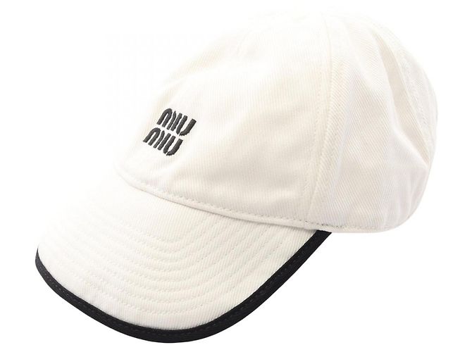 Miu Miu Cotton Cap White 