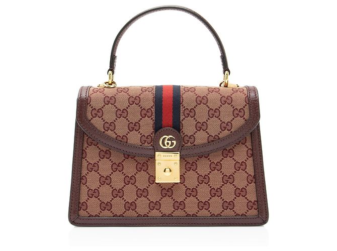 Gucci GG Canvas Ophidia Small Top Handle Rosso