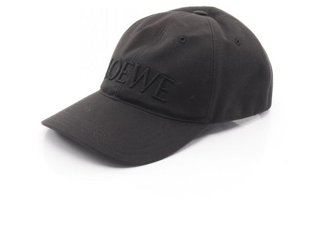 Cappellino in cotone con logo Loewe ricamato Nero