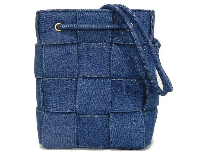 Borsa a secchiello Cassette Small Bottega Veneta borsa a tracolla Blu