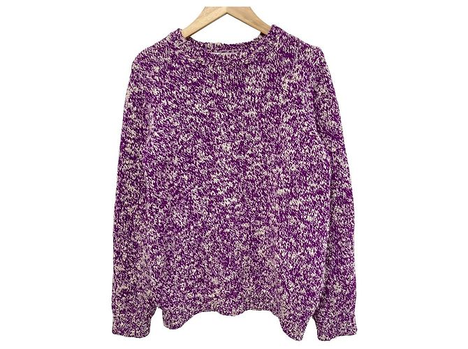 Autre Marque SLOANE 3G Tenjiku Moku Slub Strickpullover Lila