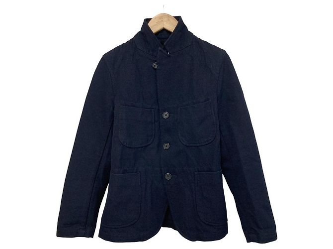 Autre Marque FWK by Engineered Garments Elbow Patch Work Jacket Blue Navy blue