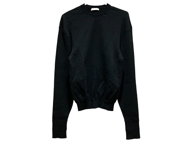 Céline Celine Wollstrickpullover Schwarz 