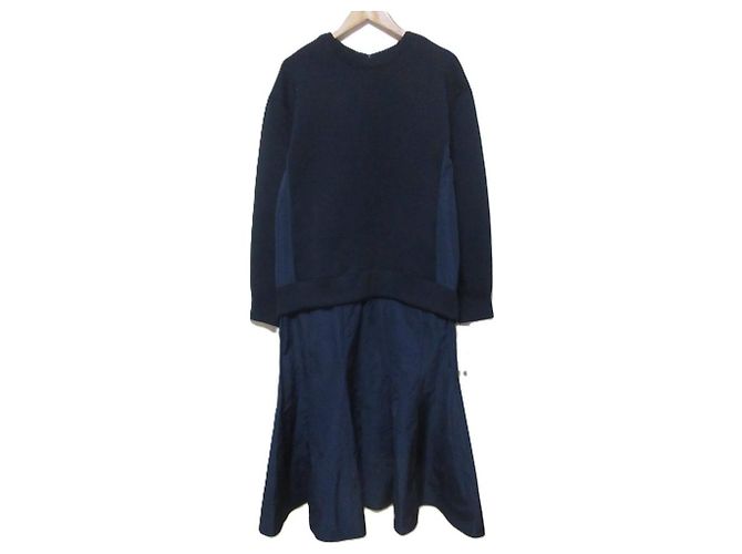 Autre Marque Abito Maxi Sweat Combo ELENDEEK Blu Blu navy