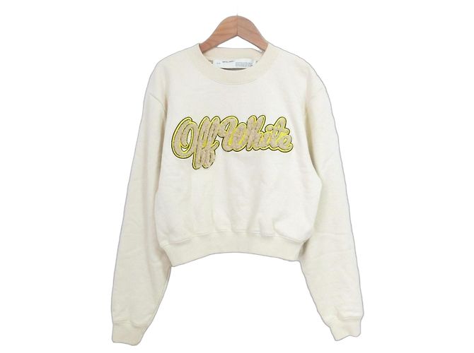 Off White Moletom Pullover Off-White OWBA026E19F30094 Bege