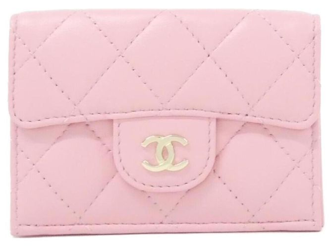 Chanel Timeless Classic Line AP0230 Tri-Fold Wallet Pink
