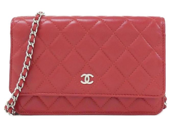 Chanel Timeless Classic Chain Wallet Rot