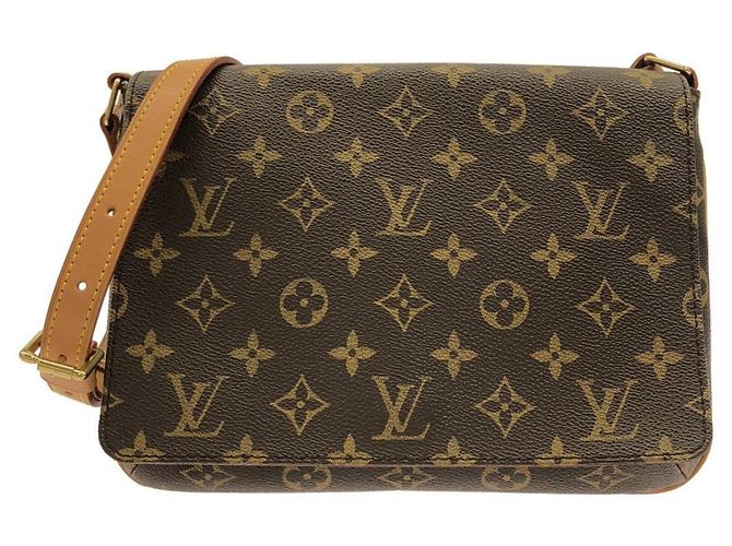 Louis Vuitton Monogram Musette Tango Schultertasche Braun