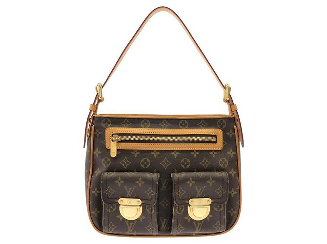 Bolsa de Ombro Louis Vuitton Monogram Hudson GM Marrom