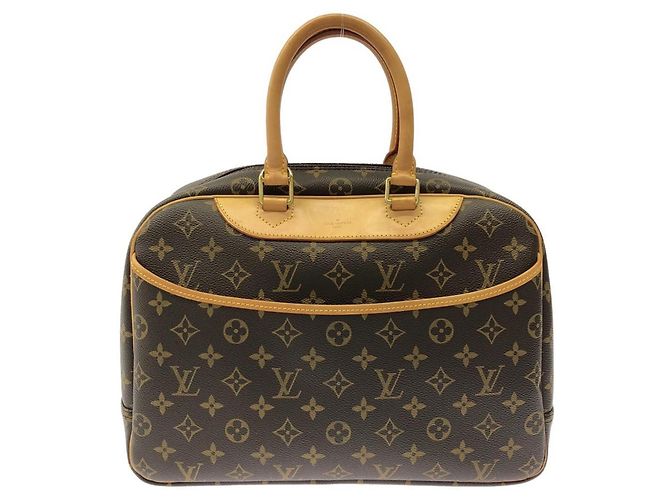 Bolsa de mão Louis Vuitton Monogram Bowling Vanity Marrom