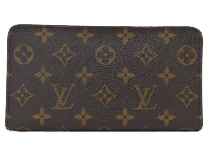 Louis Vuitton Monogram Porte Monnaie Zip Wallet Brown