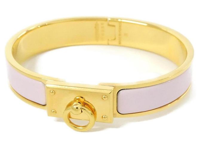 Clic H Hermès Pulseira Charm Hermes Clic Anneau GM Rosa
