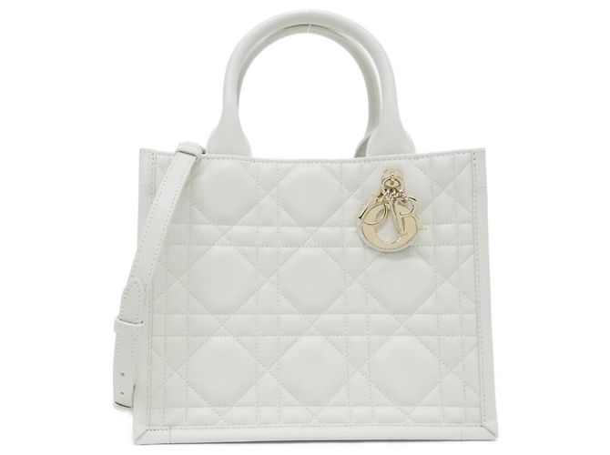 Bolso Christian Dior Book Tote Small Blanco