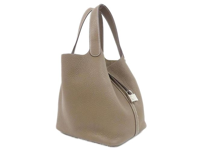 Hermès Sac à main Hermes Picotin Lock MM Beige Taupe