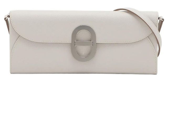 Hermès Kelly Maillon To Go Clutch Epsom Leder Weiß Beige