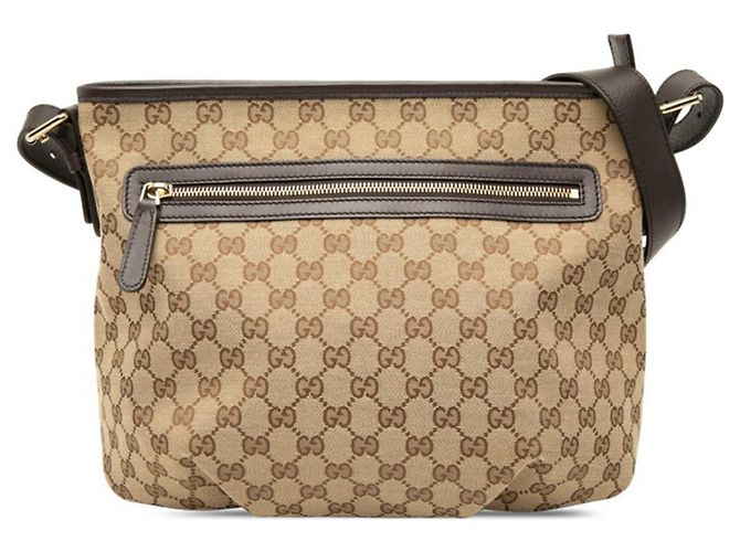 Borsa a tracolla Gucci GG Canvas Marrone Beige